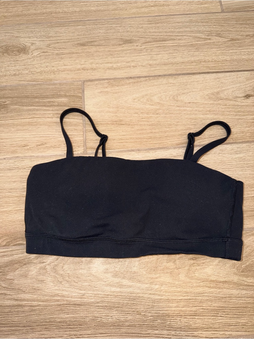 Amazon CRZ Yoga Black Bandeau Sports Bra with Adjustable Straps